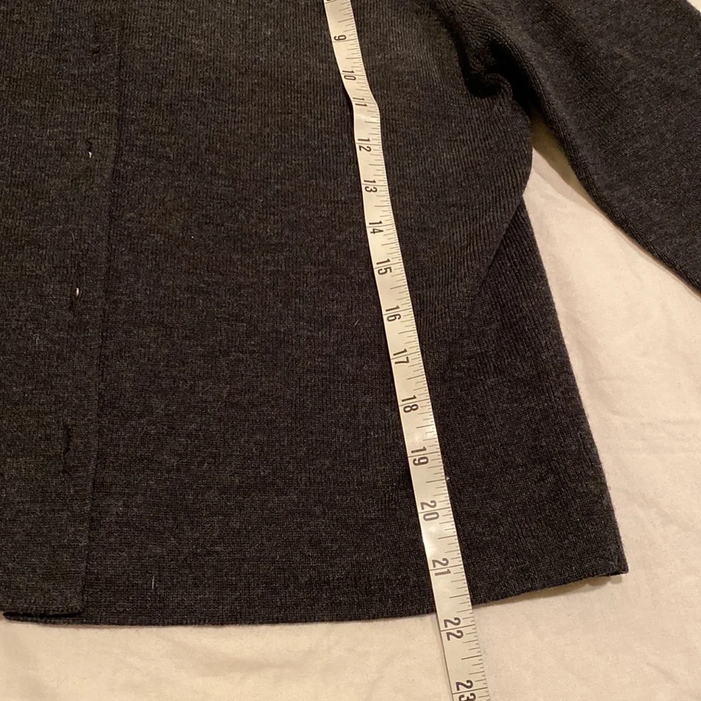 Great Vintage Pendleton dark grey wool cardigan, LP - Picture 5 of 9